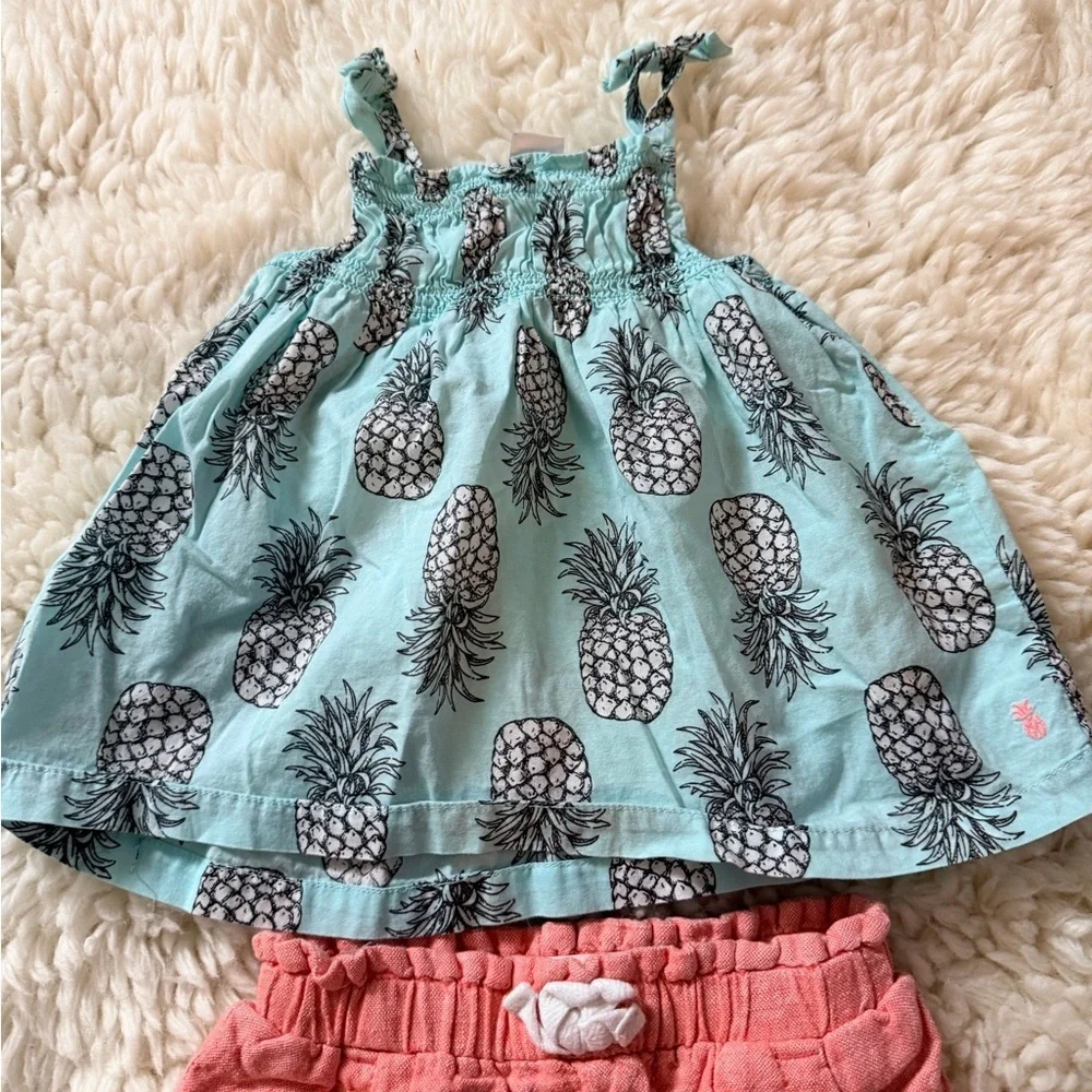 Old Navy Kids Pineapple Print Set - Blue and orange